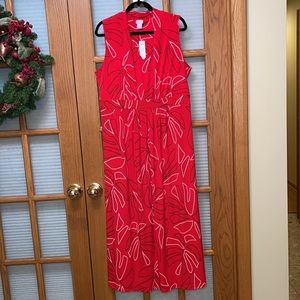 NWT Chico’s 3 Red Maxi Dress